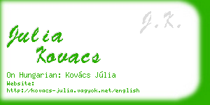 julia kovacs business card