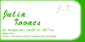 julia kovacs business card